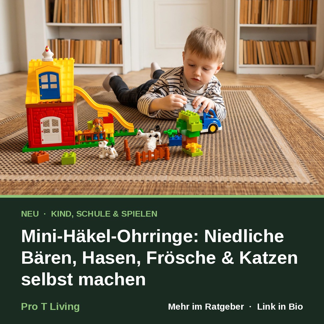 Mini-Häkel-Ohrringe: Niedliche Bären, Hasen, Frösche & Katzen selbst machen