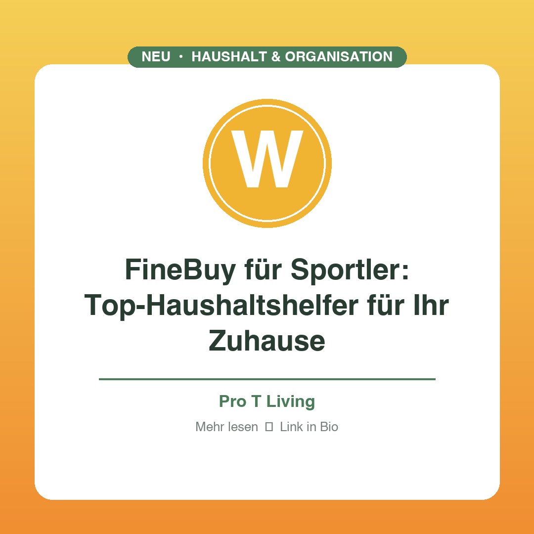 FineBuy für Sportler: Top-Haushaltshelfer für Ihr Zuhause